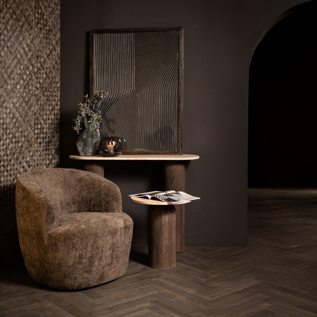 PTMD Fauteuil Grasa Bruin Eden 8