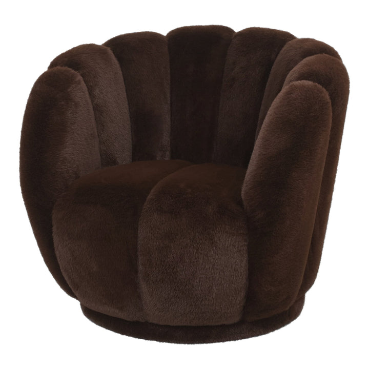 PTMD Armchair Furia Dark Brown Fur