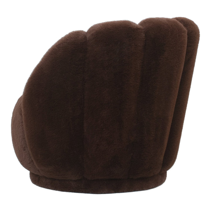 PTMD Armchair Furia Dark Brown Fur