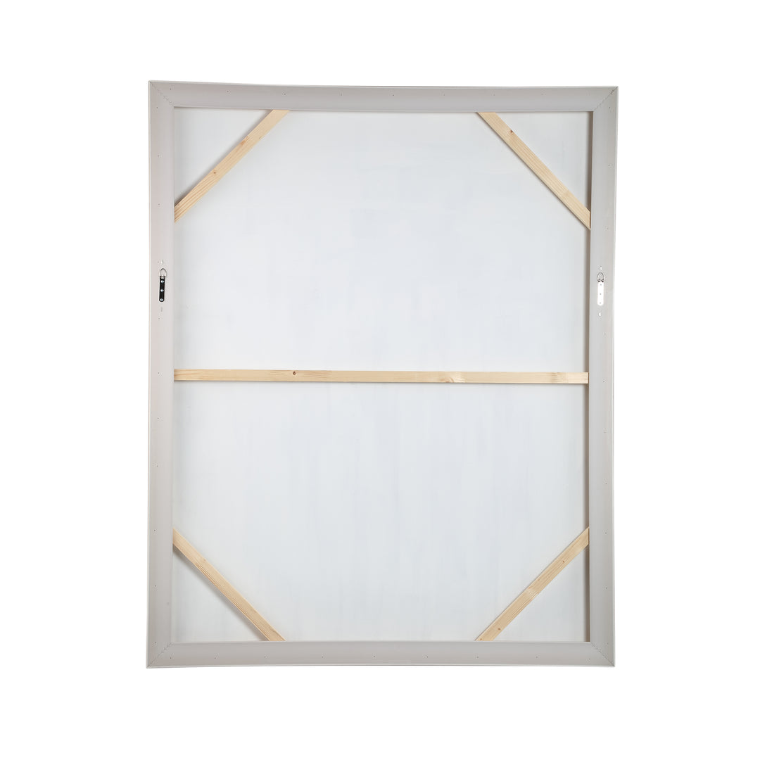 Olger beige abstract canvas wall panel framed A