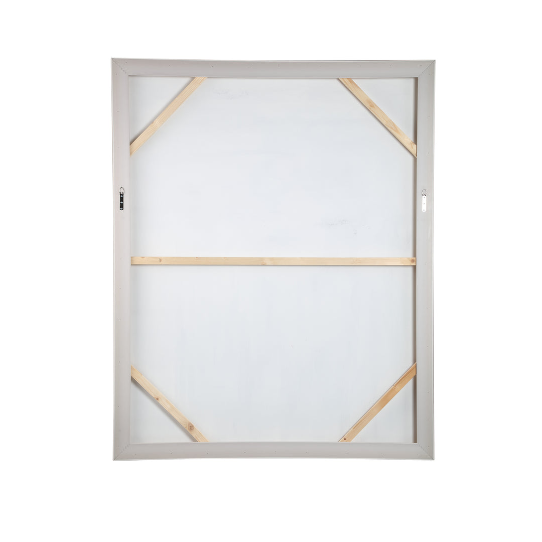 Olger beige abstract canvas wall panel framed B