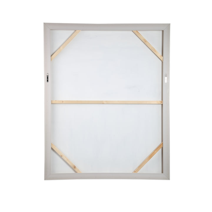 Olger beige abstract canvas wall panel framed B