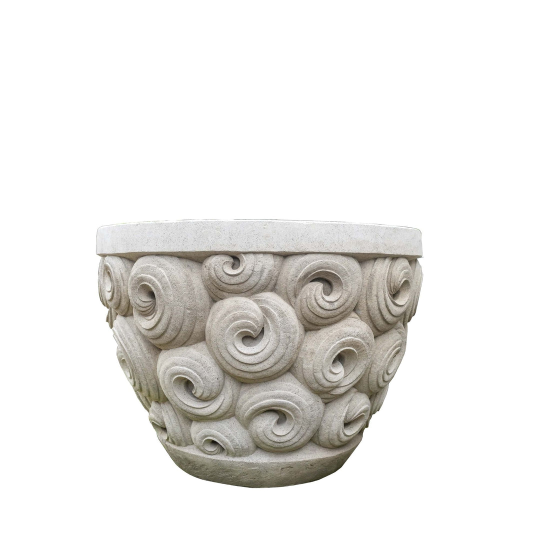 PTMD Jersiah Bloempot Grey Cement Curley L