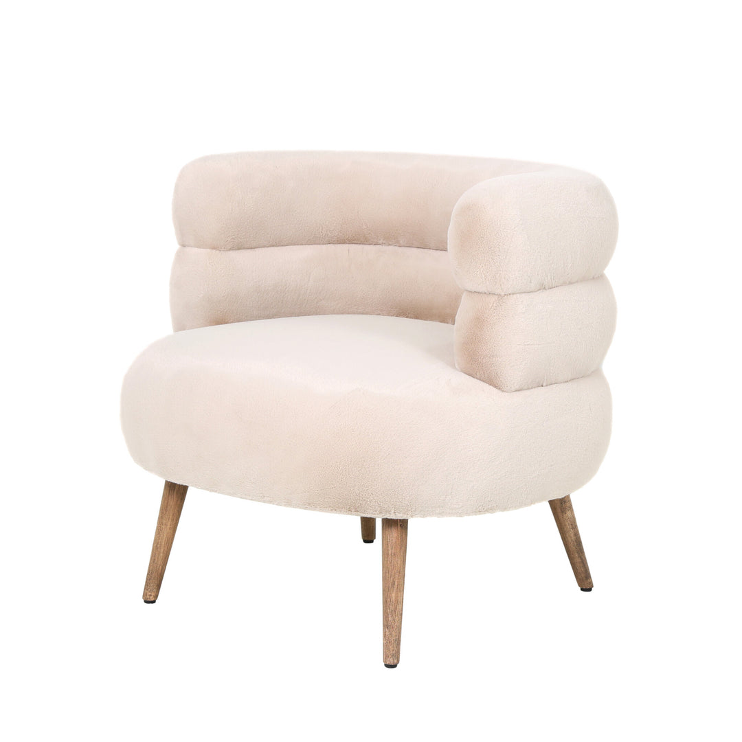 PTMD Nelly Fauteuil Beige Fur