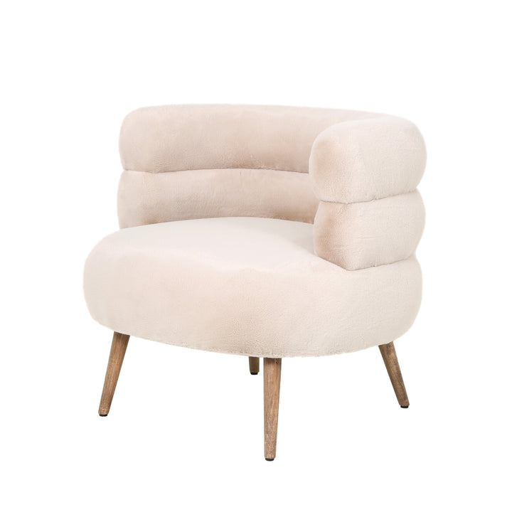 PTMD Nelly Fauteuil Beige Fur