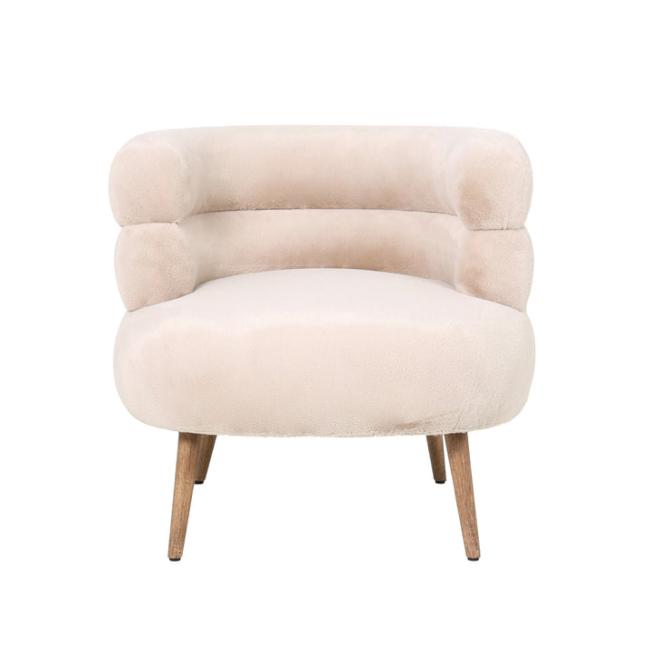 PTMD Nelly Fauteuil Beige Fur