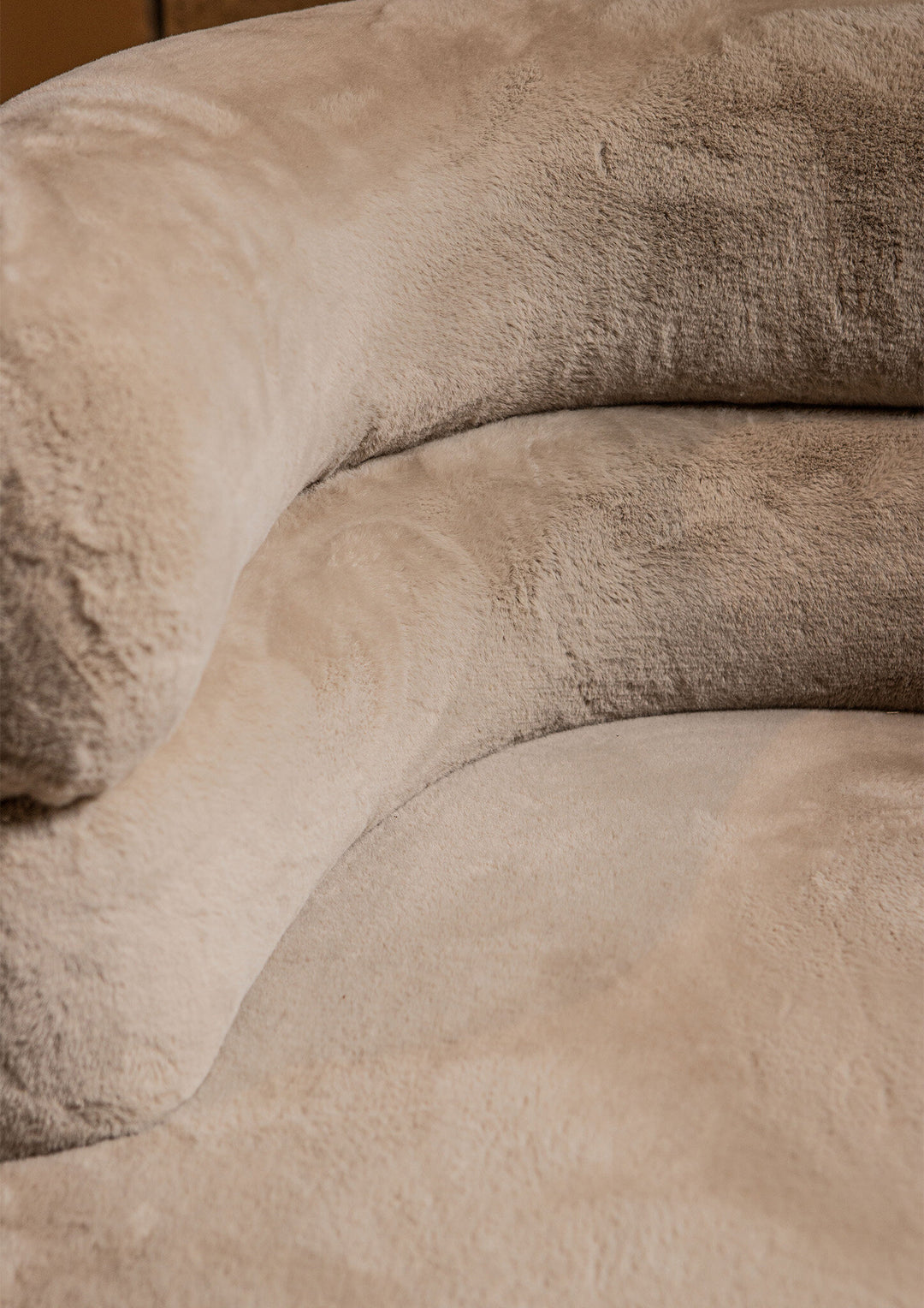 PTMD Nelly Fauteuil Beige Fur