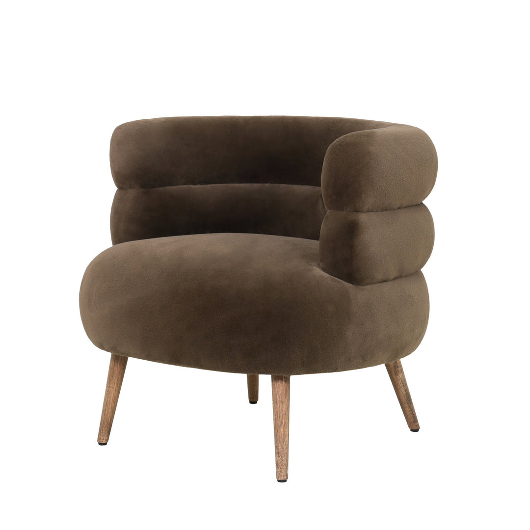 PTMD Nelly Armchair Brown Fur
