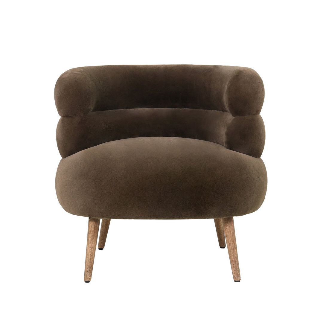 PTMD Nelly Armchair Brown Fur