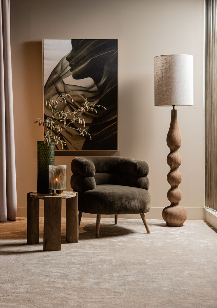 PTMD Nelly Armchair Brown Fur