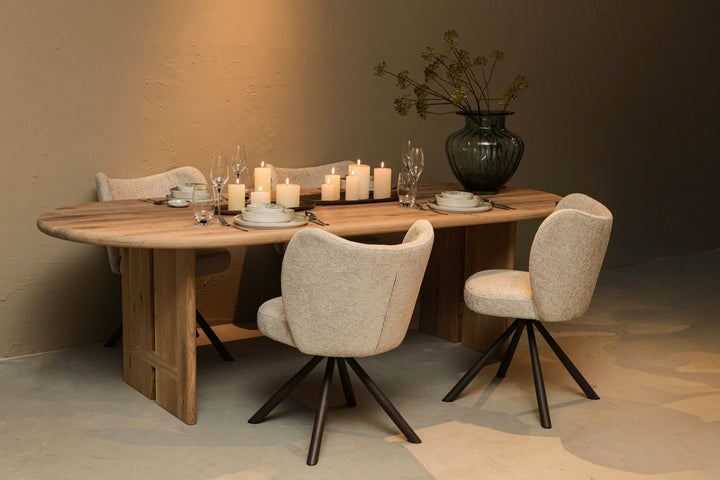 PTMD Pebble Eetkamerstoel S/2 Legacy 15 Beige