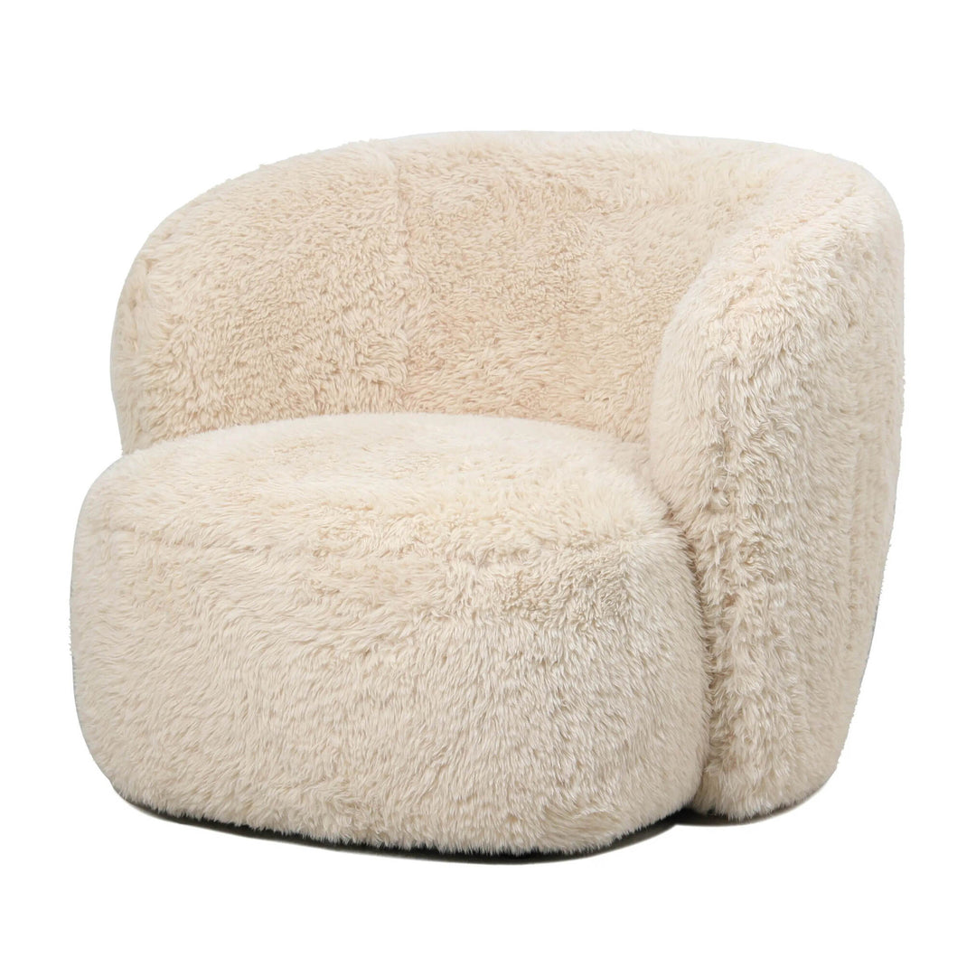 PTMD Aphrodite Armchair Beige Fur