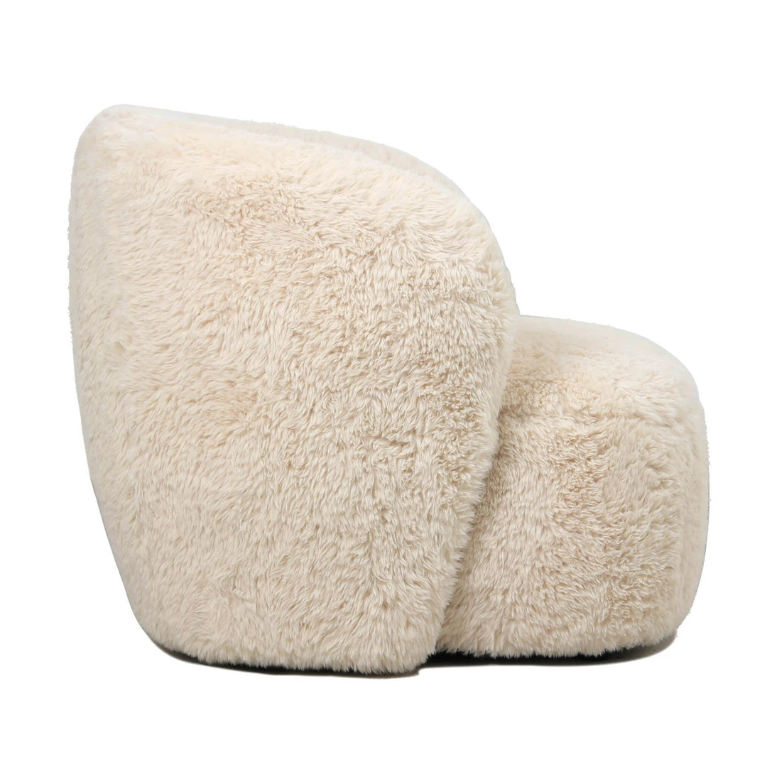 PTMD Aphrodite Armchair Beige Fur