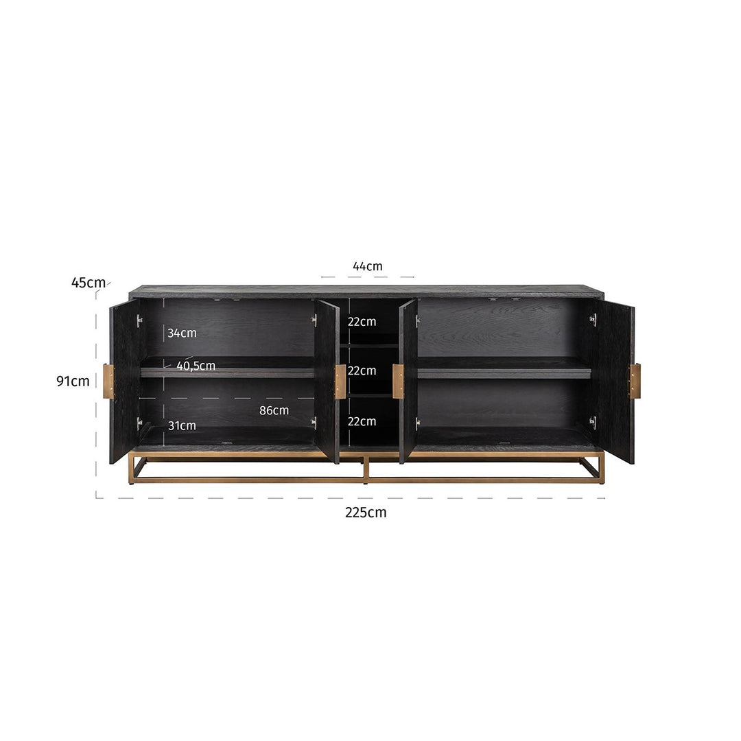 Dressoir Blackbone Brass black rustic