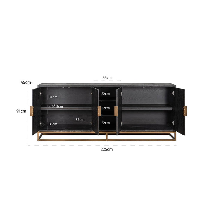 Dressoir Blackbone Brass black rustic