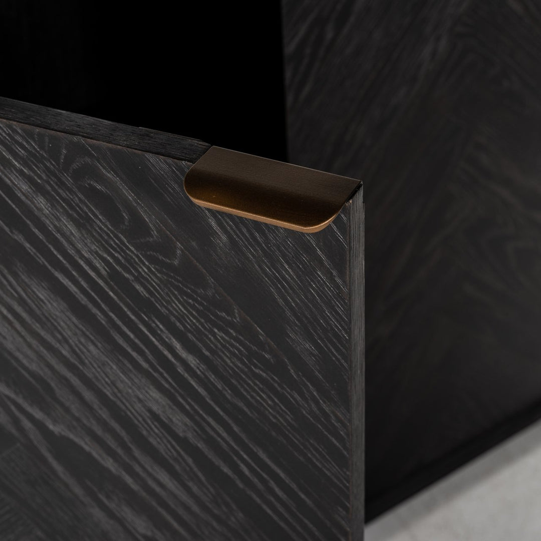 Wandschrank Blackbone Brass, schwarz, rustikal