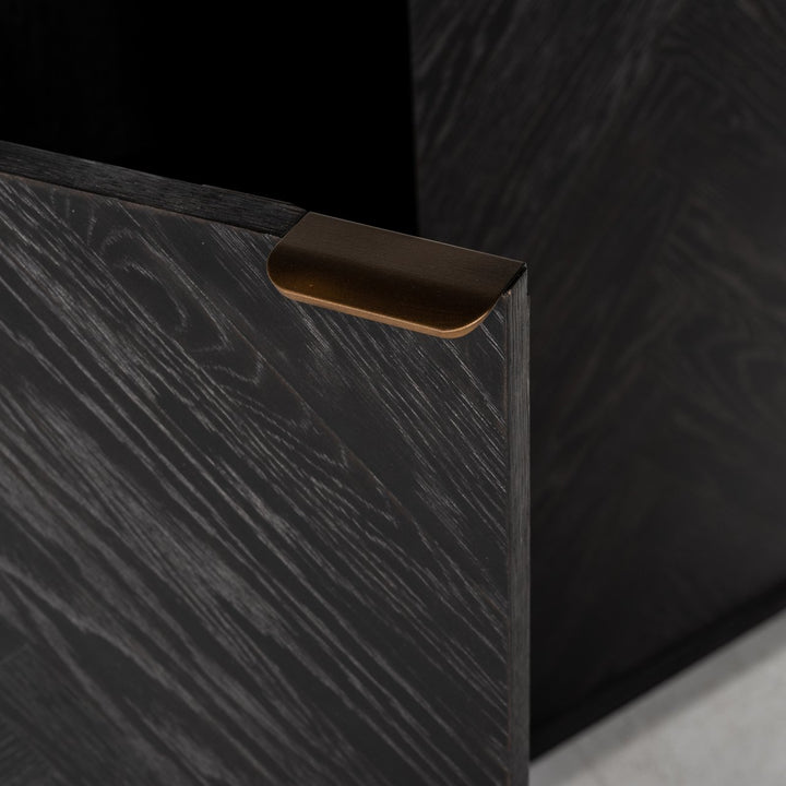 Wandschrank Blackbone Brass, schwarz, rustikal