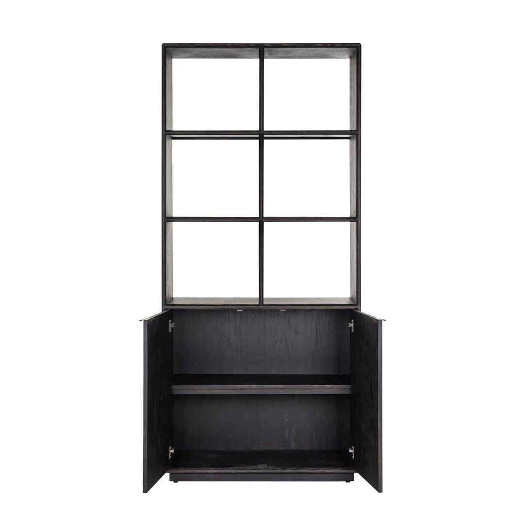 Wandschrank Blackbone Brass, schwarz, rustikal