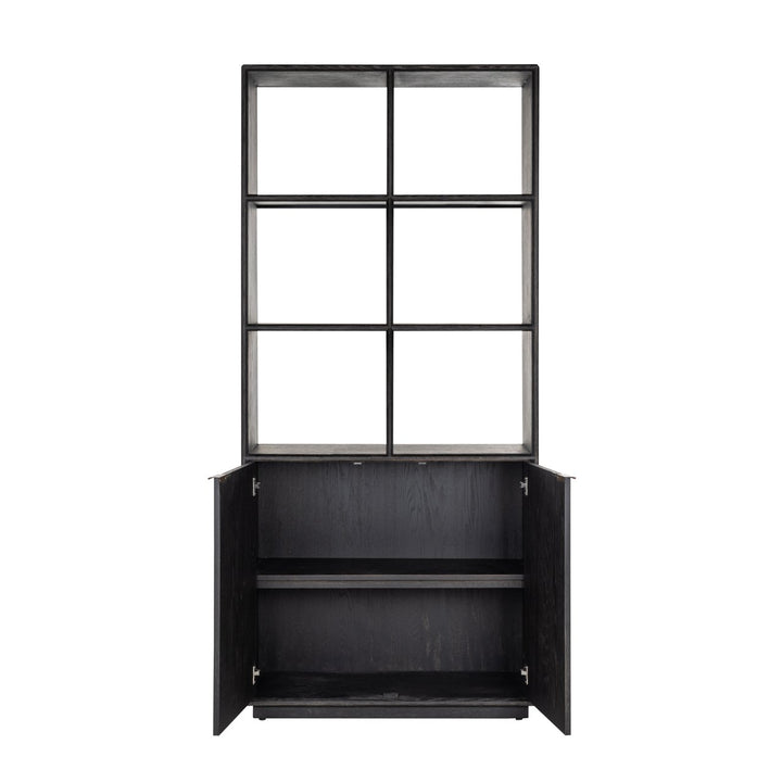 Wandschrank Blackbone Brass, schwarz, rustikal