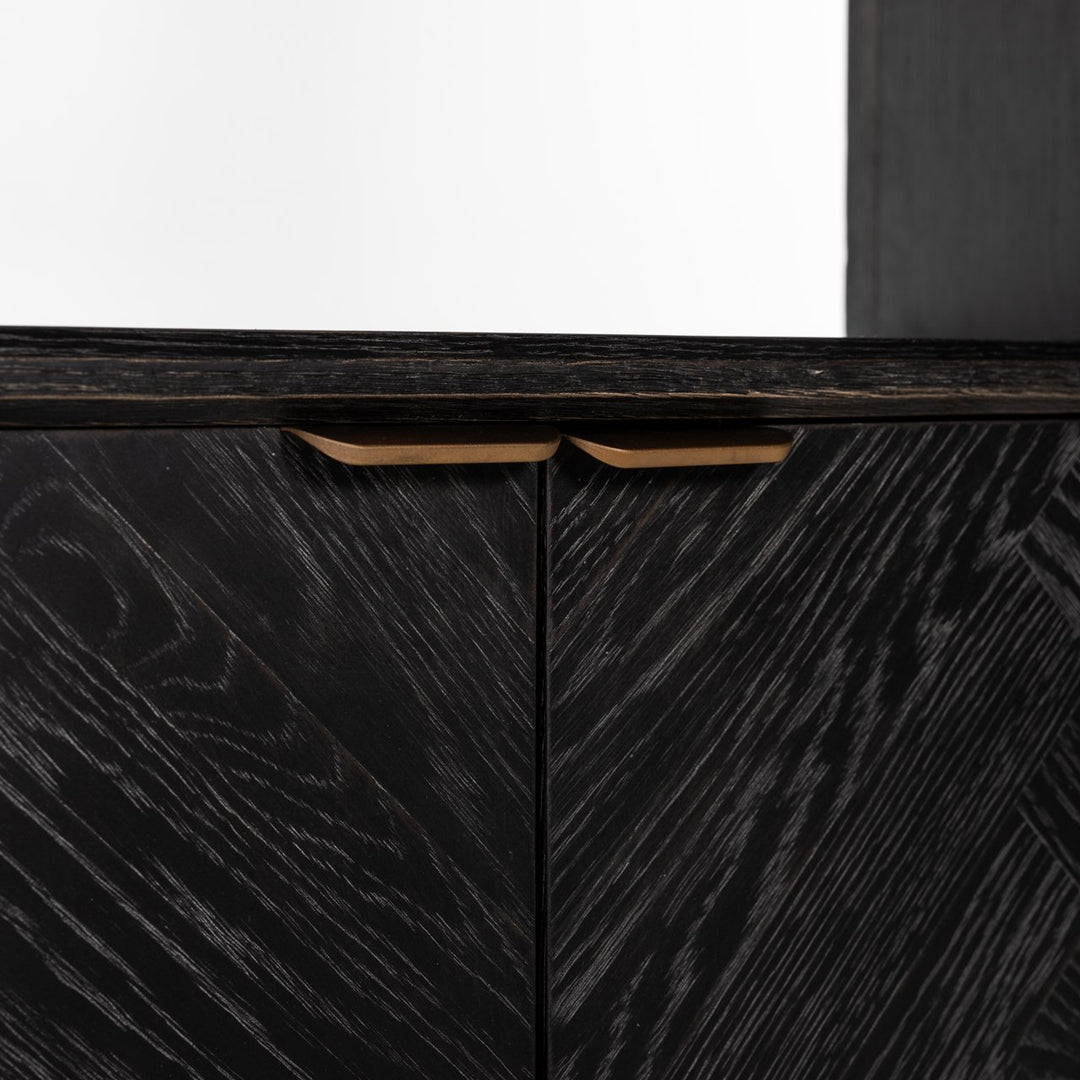 Wandschrank Blackbone Brass, schwarz, rustikal