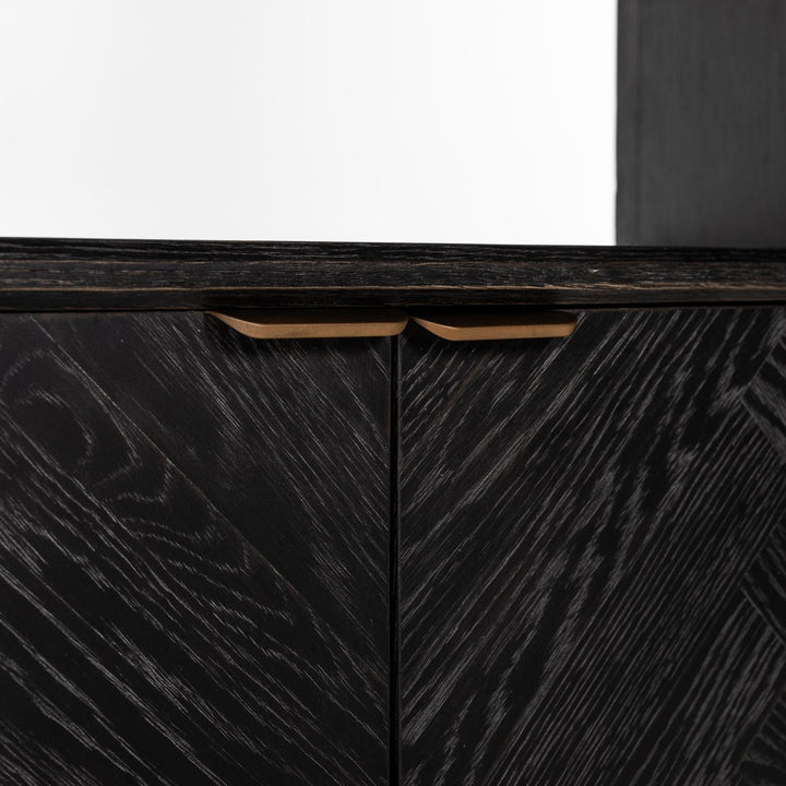 Wandschrank Blackbone Brass, schwarz, rustikal