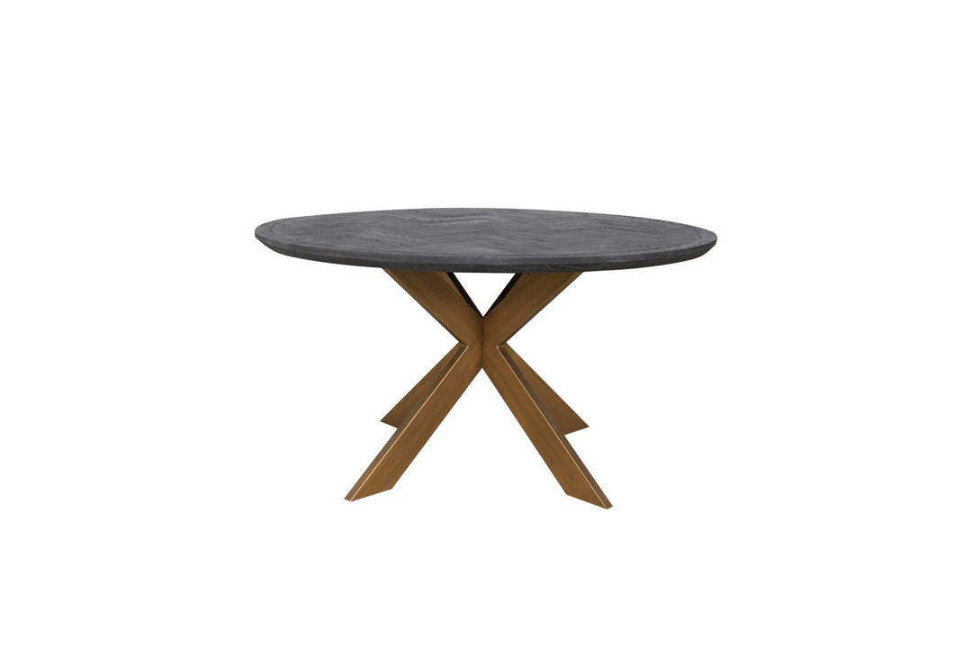Eettafel Blackbone Brass black rustic 140Ø