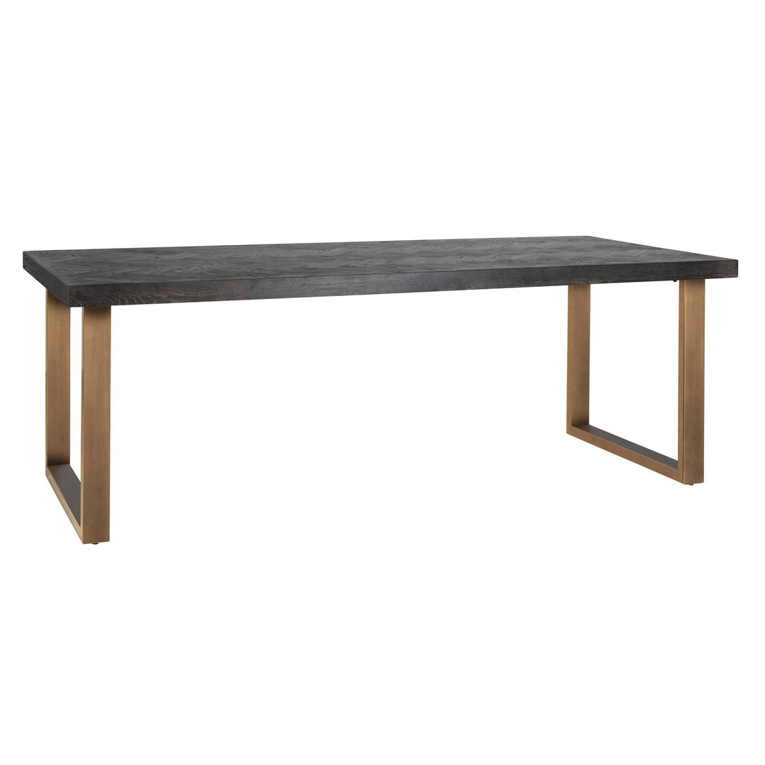 Eettafel Blackbone messing 180 (Zwart rustiek)