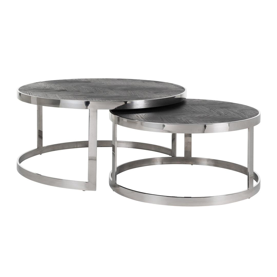 Richmond Salontafel Blackbone Silver - set van 2, Black Rustic - setweergave | CéJor Wonen