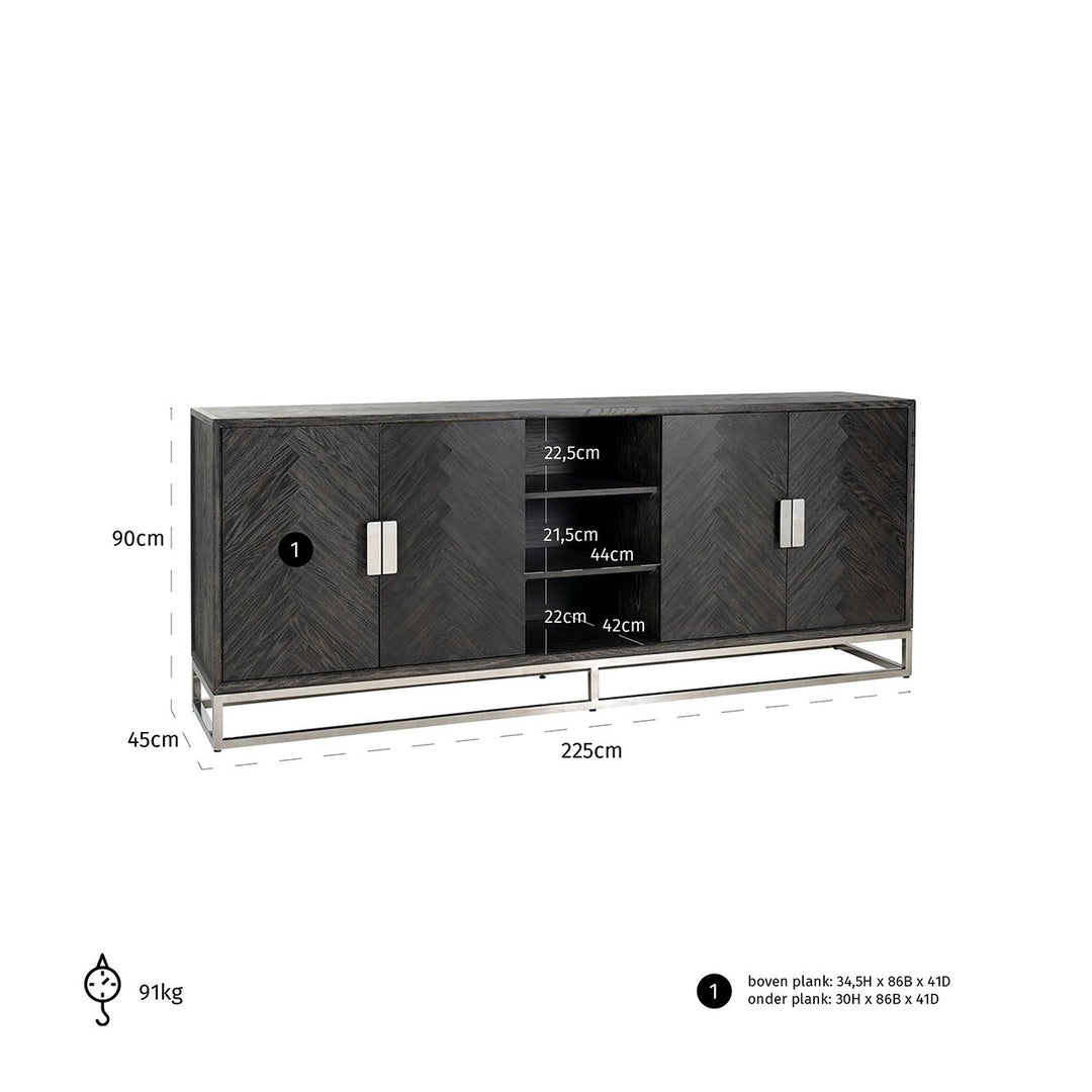 Sideboard Blackbone Silver rustikal