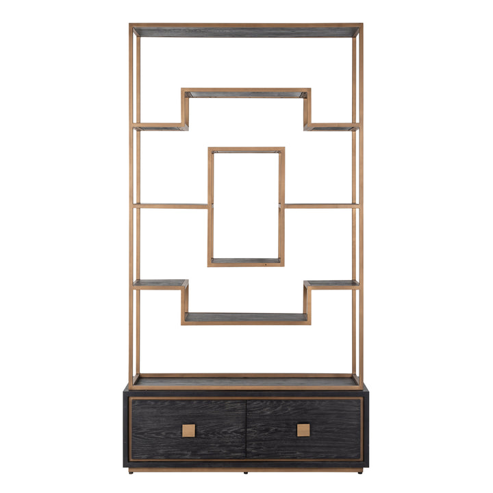 Richmond Wandkast Hunter Black Rustic