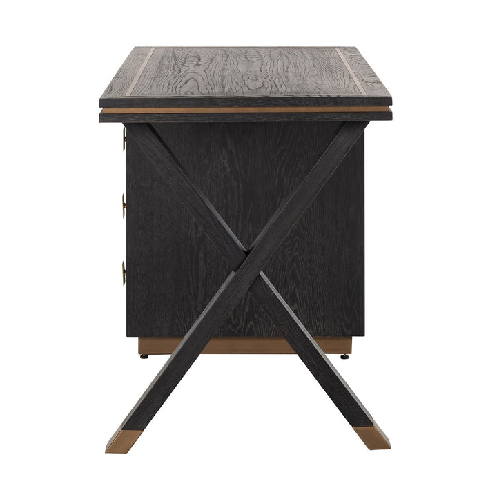 Hunter black rustic desk