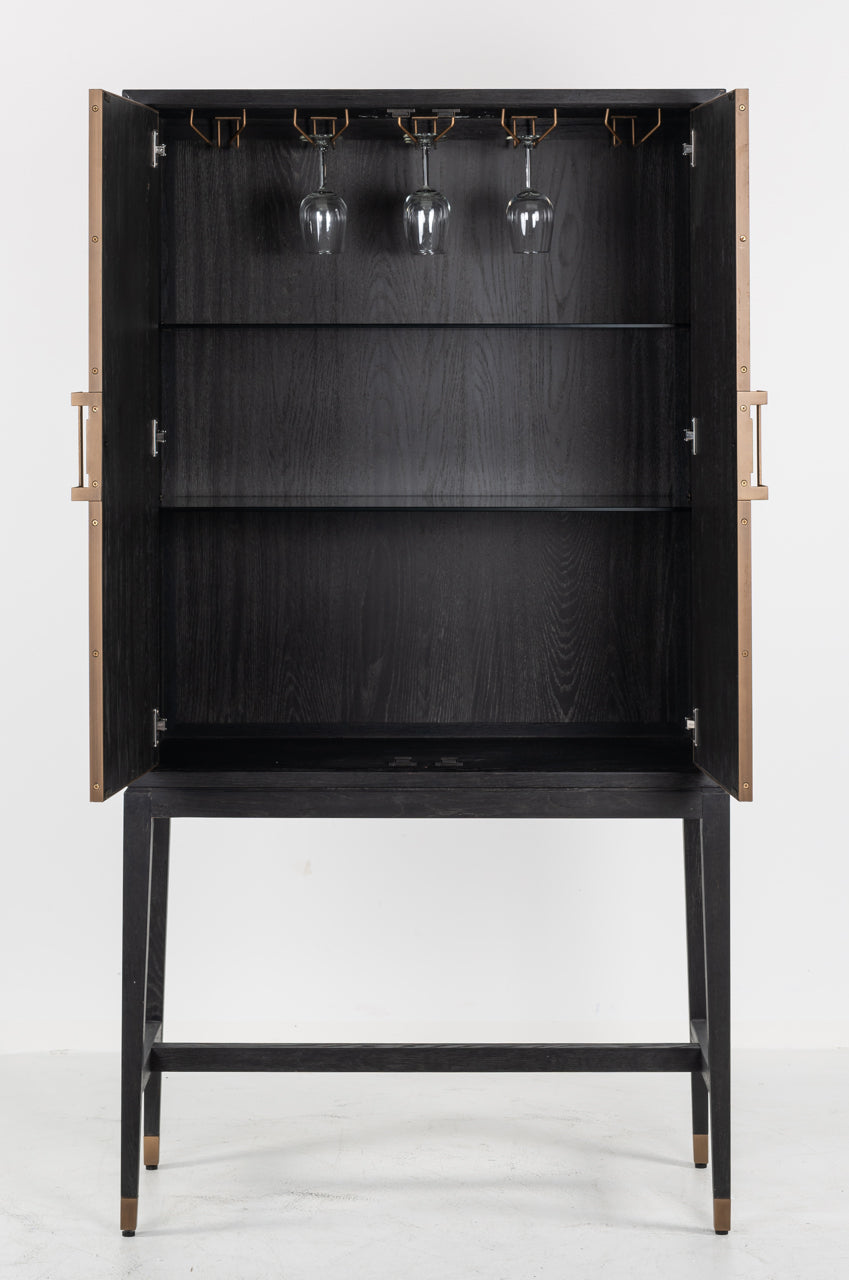 Richmond Wandkast Bloomville Brass Shagreen