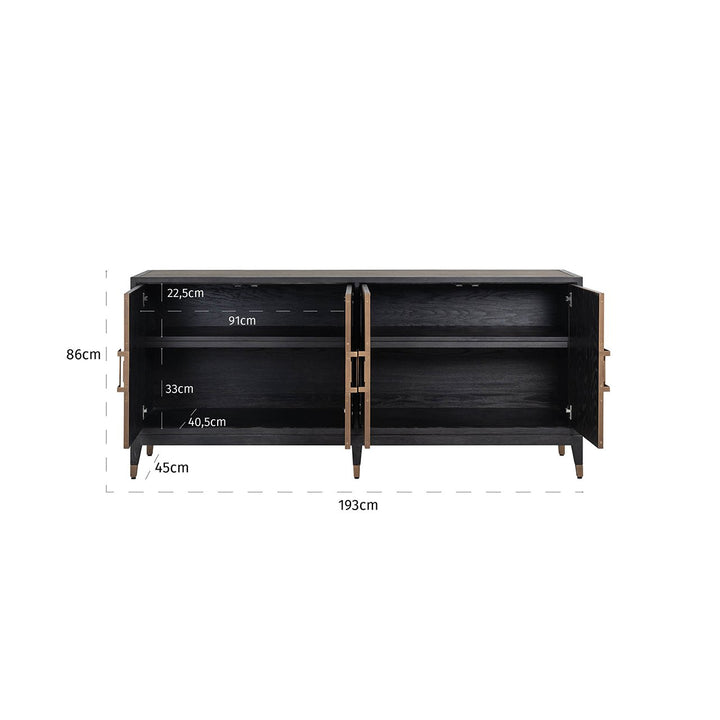 Dresser Bloomville brass shagreen