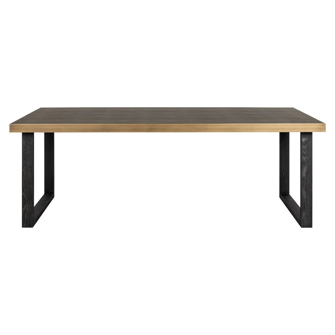 Eettafel Bloomville brass shagreen incl. glass top 200