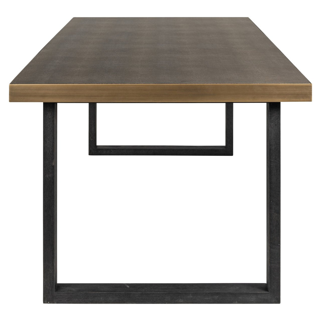 Eettafel Bloomville brass shagreen incl. glass top 230