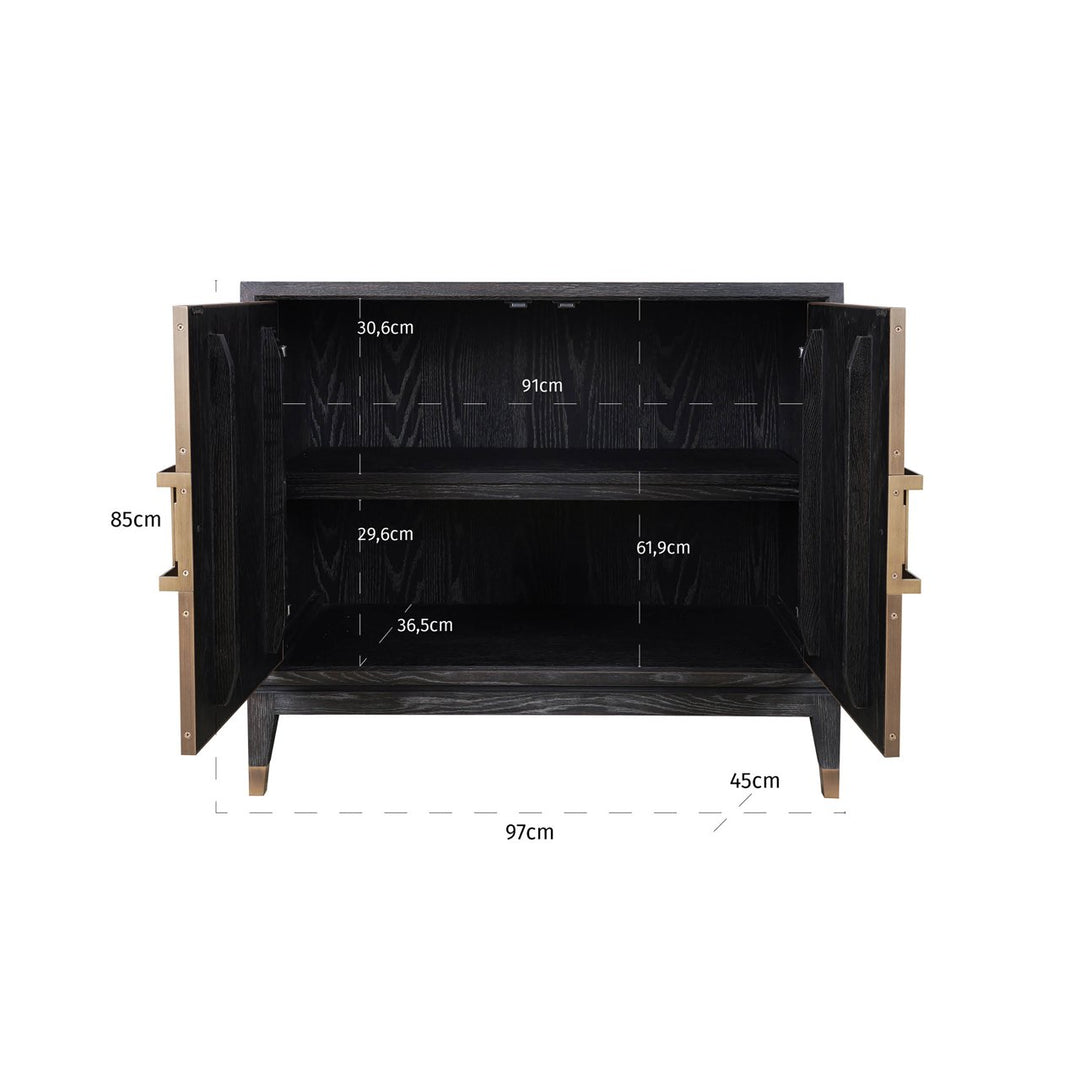 Kommode Bloomville Messing-Shagreen