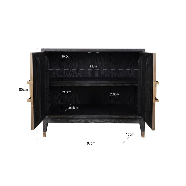 Kommode Bloomville Messing-Shagreen