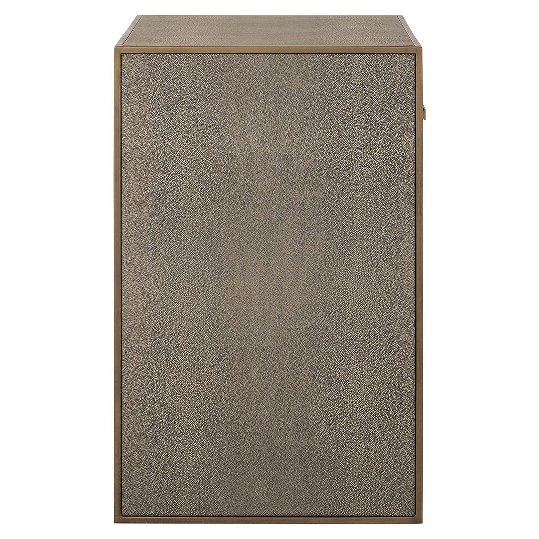 Bedside table Bloomville 1 drawer incl. glass (Brown)