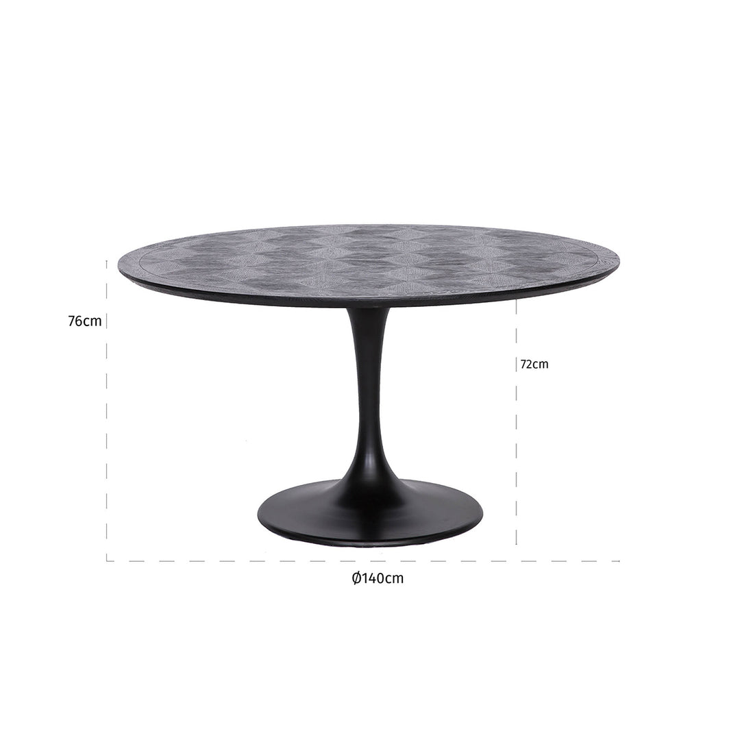 Dining table Blax black 140Ø