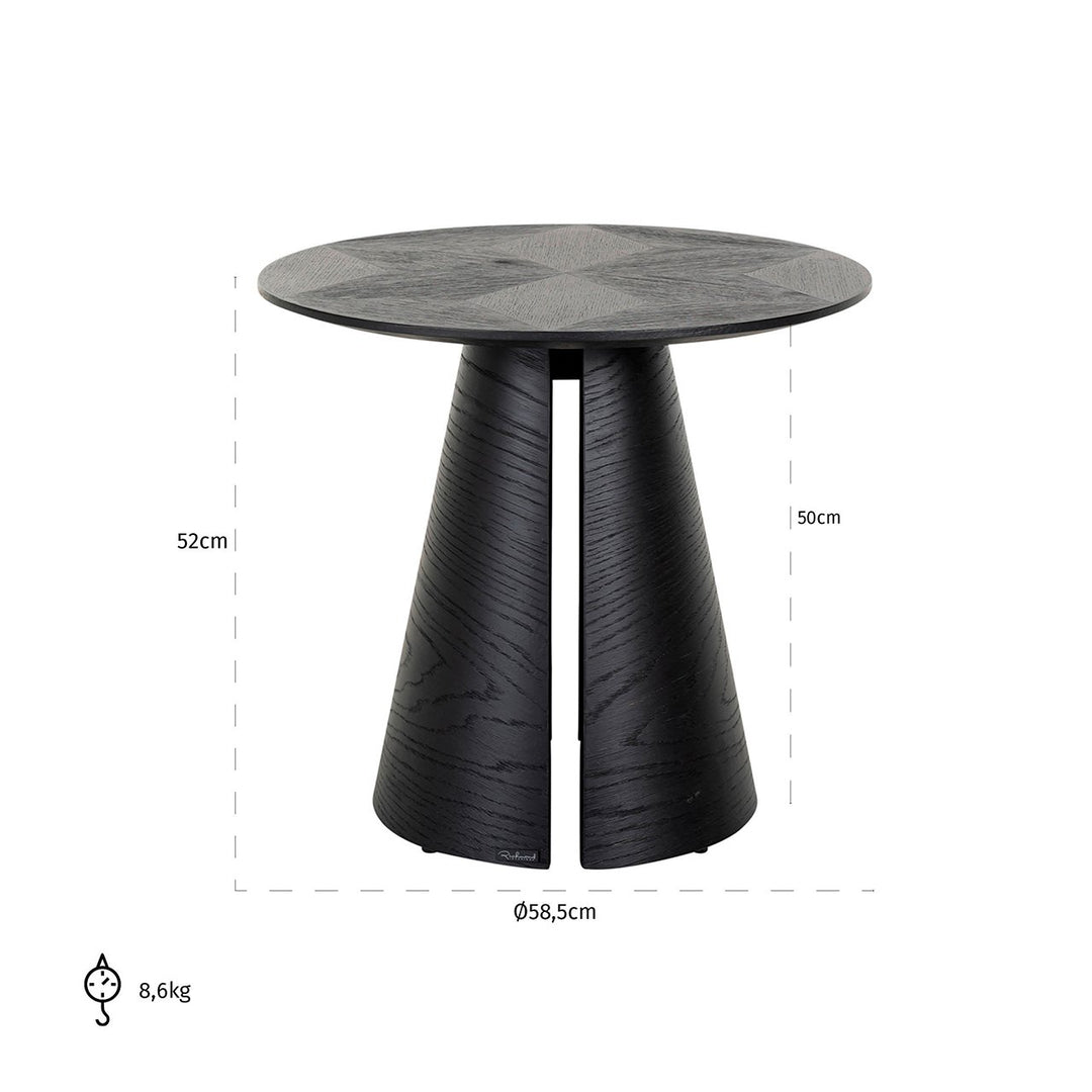 Side table Blax black 58Ø