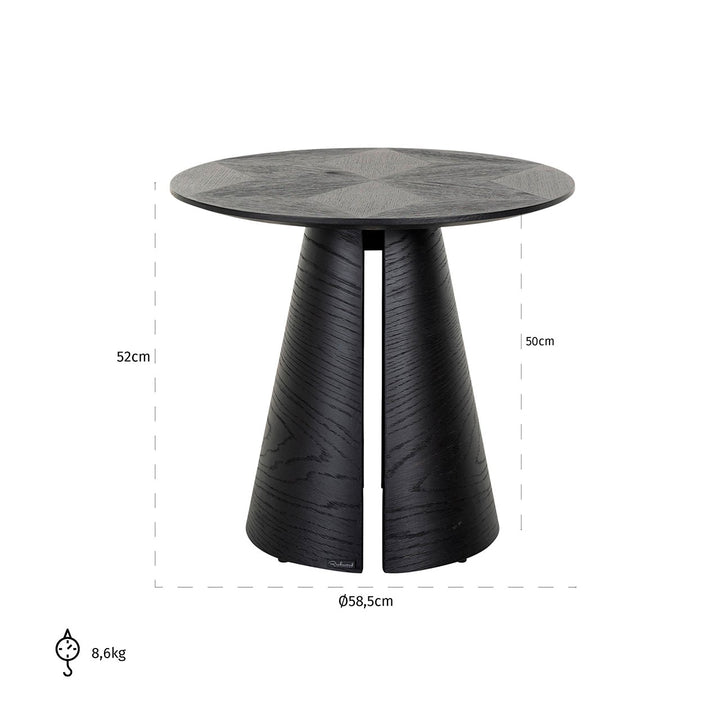 Side table Blax black 58Ø