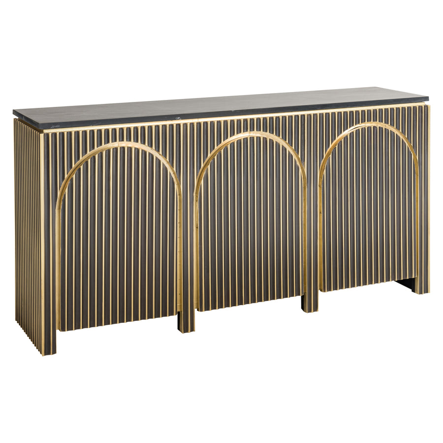 Richmond Dressoir Les Arcs, geborsteld goudkleurig - productweergave | CéJor Wonen