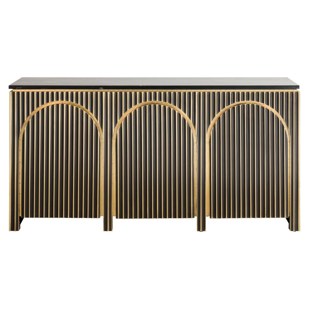 Sideboard Les Arcs brushed gold