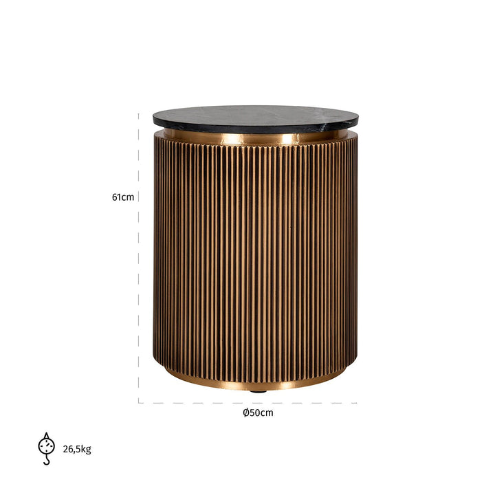 Side table Ironville gold 50Ø