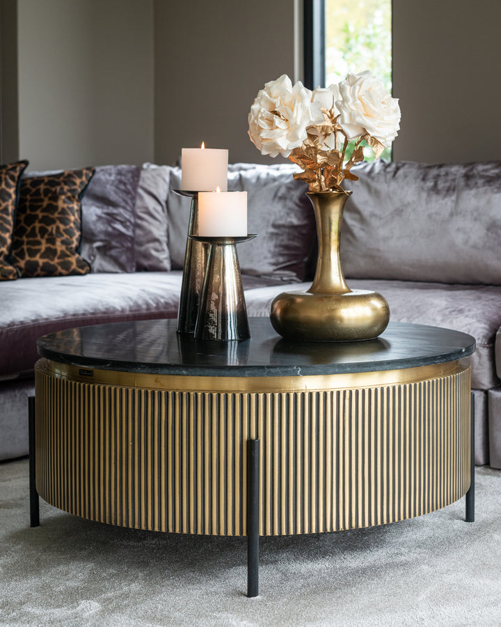 Ironville gold 90Ø coffee table