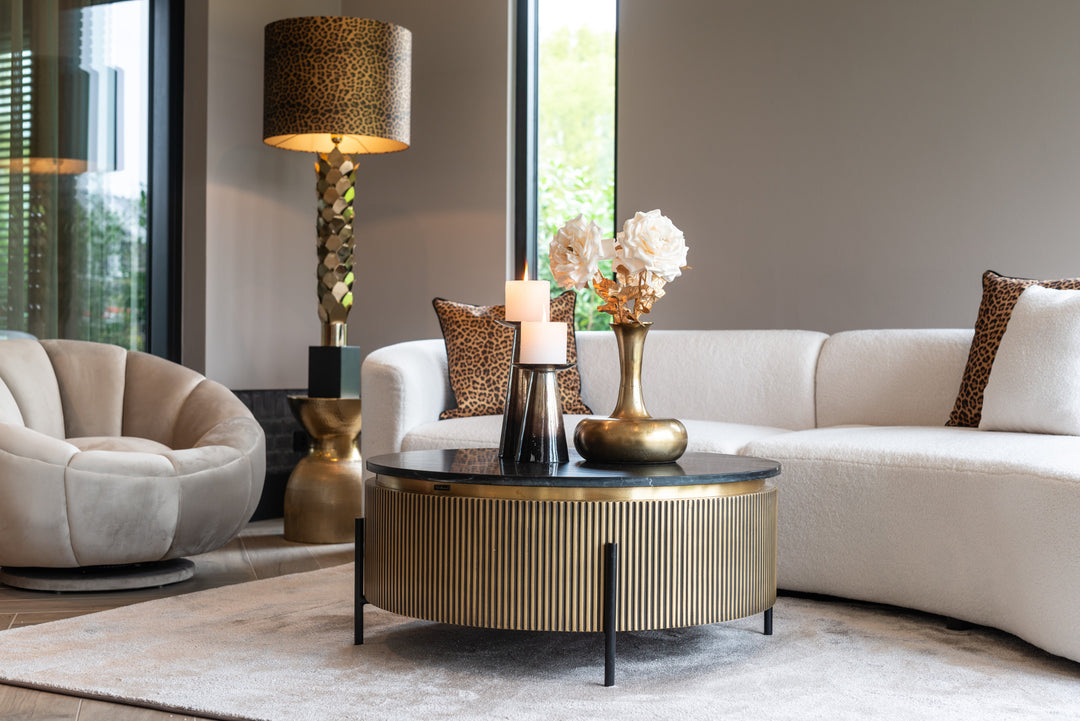 Ironville gold 90Ø coffee table