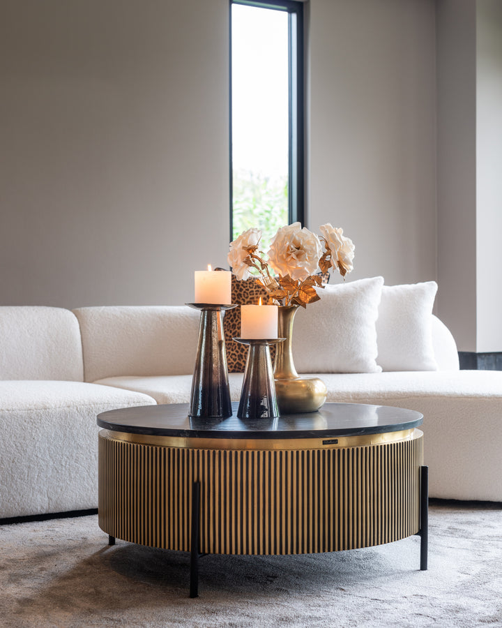Ironville gold 90Ø coffee table