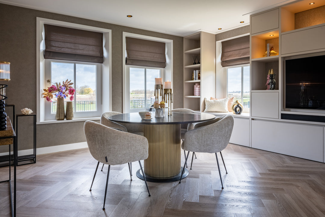 Eettafel Ironville gold 140Ø