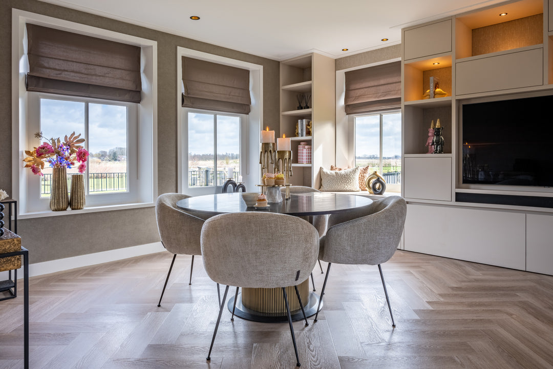 Eettafel Ironville gold 140Ø