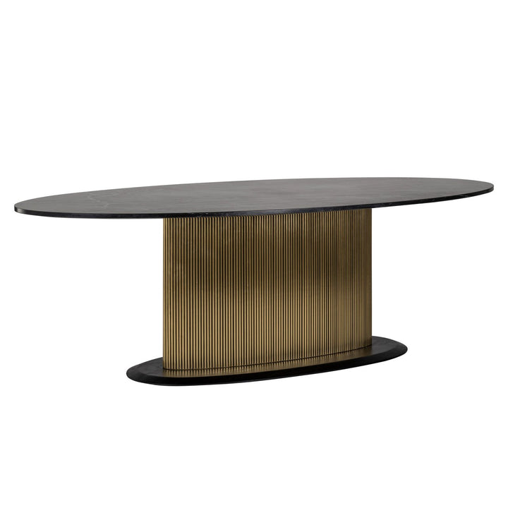Eettafel Ironville gold oval 235